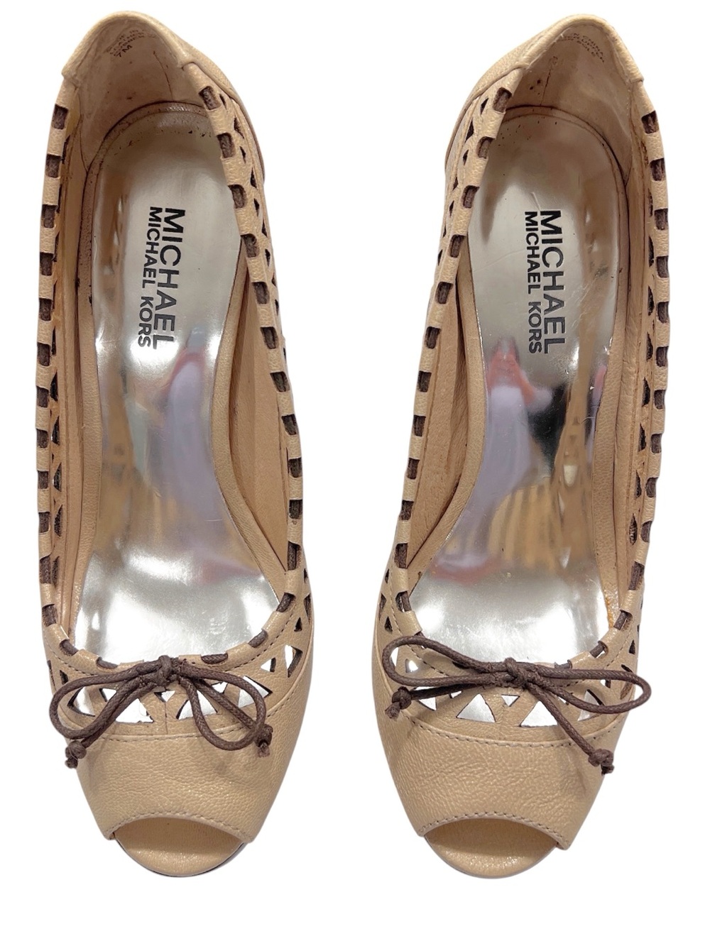 Michael Kors Naples Peep Toe Cutout Heels - Picture 3 of 6